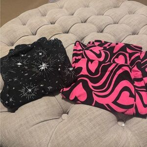Black and Pink Patterned Scarves